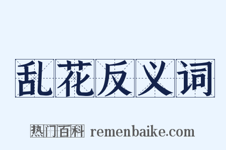 乱花反义词是什么意思的图片